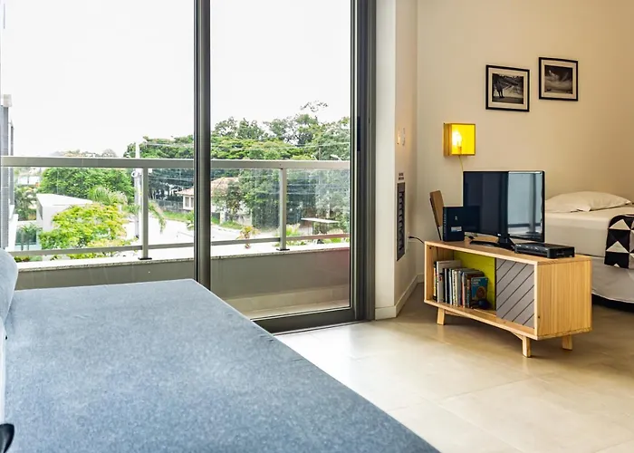 Estudio Moderno No Campeche, 7 Min Da Praia Sul14